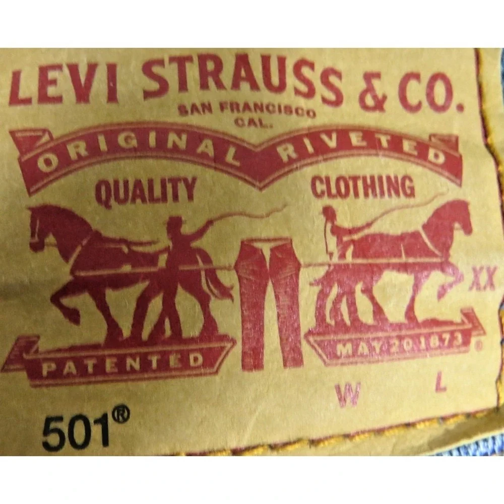 Levis 501 Original Fit Jeans Men 32x30 Button Fly Blue Denim Classic Straight